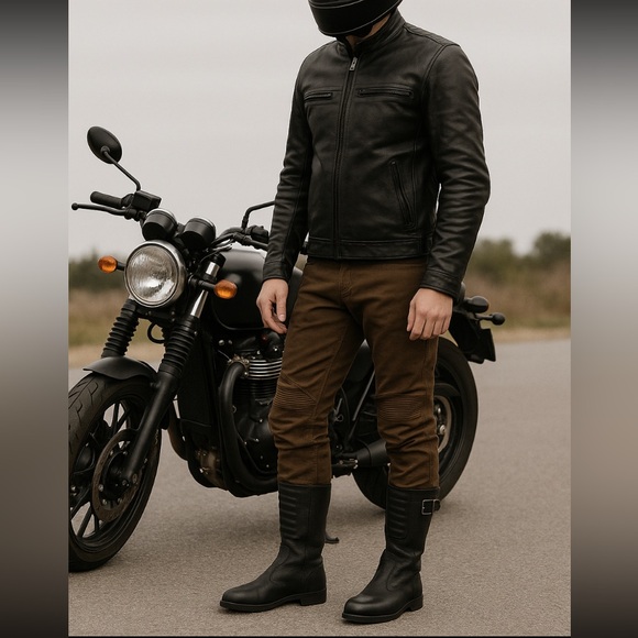 - Tremp - black leather boots - leather lined zipper & buckle EUC - Picture 5 of 15